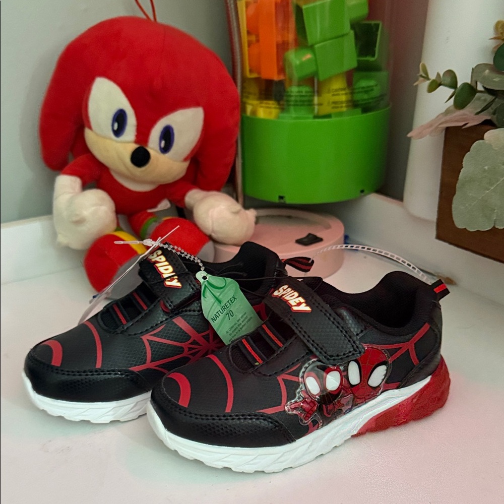 Marvel Black and Red Spider Sneakers for Kids